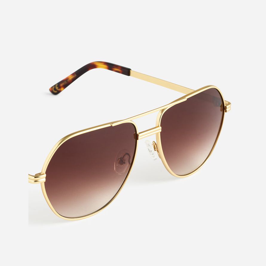 brown madewell wire frame aviator womens sunglasses