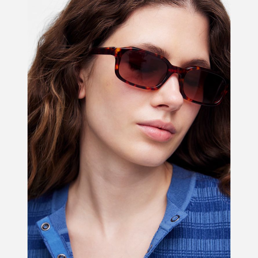 brown madewell rectangular womens sunglasses